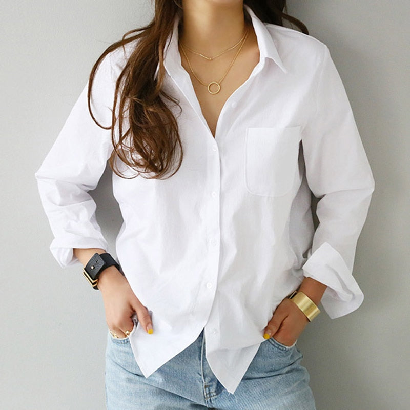 Long sleeve pocket women's shirt